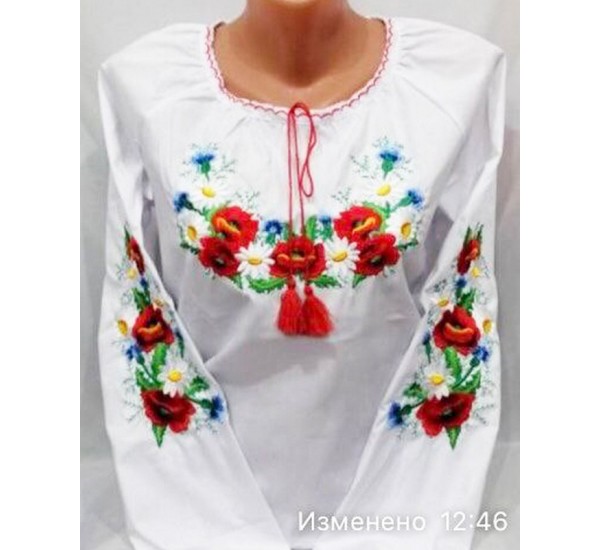 Блуза-вышиванка для девочек 4 шт (152-170 см) паплин VhV_193085