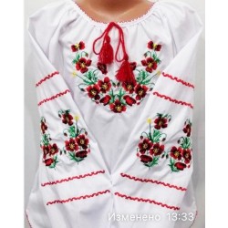Блуза-вишиванка для дівчаток 5 шт (7-11 років) паплін VhV_193086