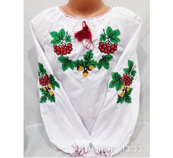 Блуза-вишиванка для дівчаток 5 шт (7-11 років) паплін VhV_193087
