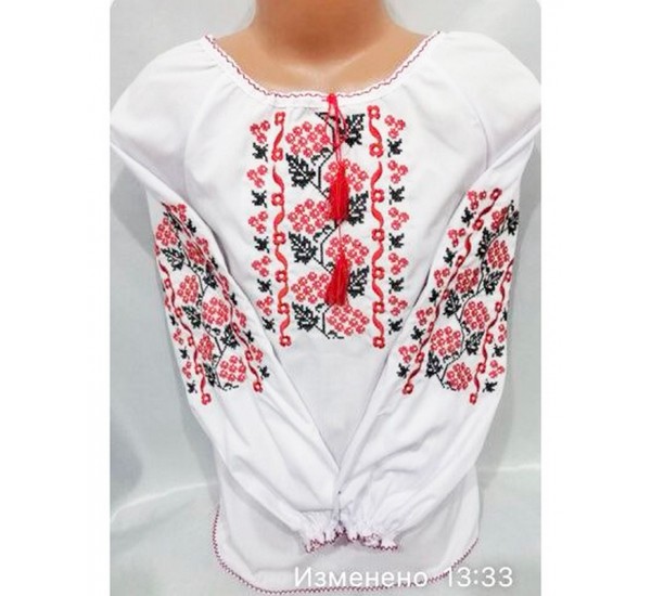 Блуза-вишиванка для дівчаток 5 шт (7-11 років) паплін VhV_193088