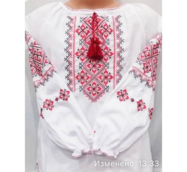 Блуза-вишиванка для дівчаток 5 шт (7-11 років) паплін VhV_193089