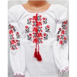 Блуза-вишиванка для дівчаток 5 шт (7-11 років) паплін VhV_193090