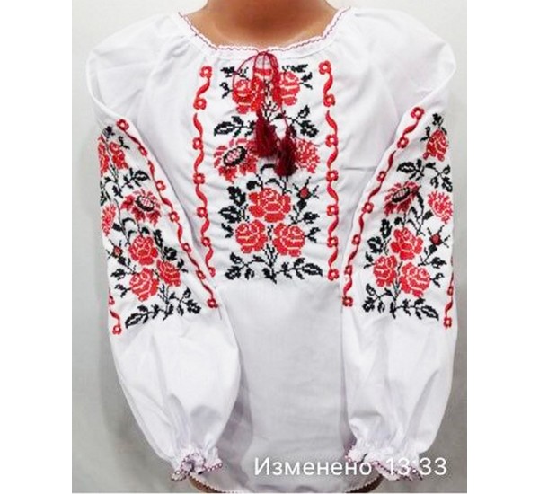 Блуза-вишиванка для дівчаток 5 шт (7-11 років) паплін VhV_193091