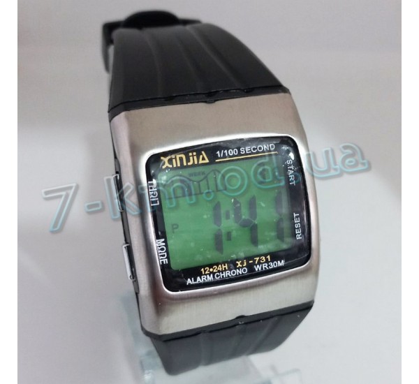 Часы наручные Xinjia большие с зелёной подсветкой ChaS_290503 пластик 1 шт