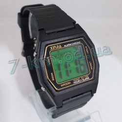 Годинник наручний Xinjia великий з зеленим підсвічуванням ChaS_290506 пластик 1 шт