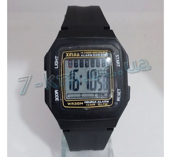 Годинник наручний Xinjia великий з блакитним підсвічуванням ChaS_290508 пластик 1 шт