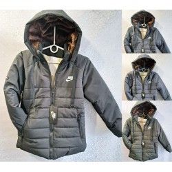 Куртка для мальчиков 5 шт (32-40 р) мех/плащёвка DLD_3240c