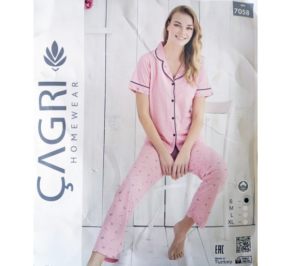 Пижама Gagri женская HR1810_050301 трикотаж 4 шт (S-XL)