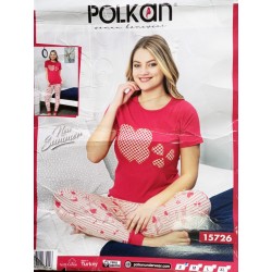 Пижама POLKAN женская 4 шт (S-XL) трикотаж HR1810_090403