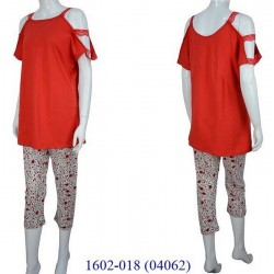 Пижама женская 3 шт коттон (2-4XL) HR1810_120760
