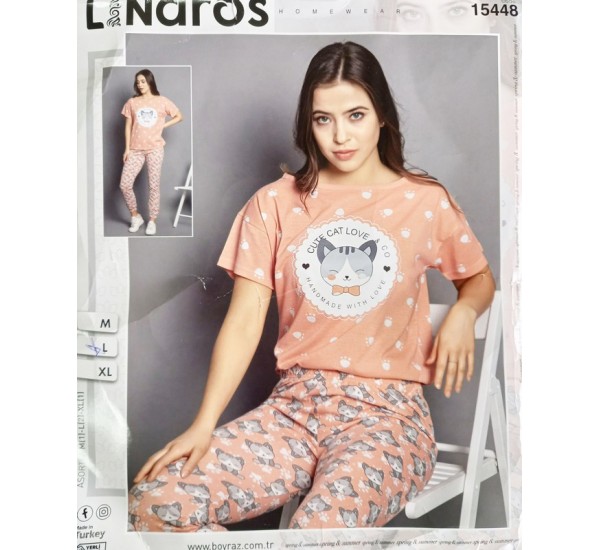 Пижама Lindros женская трикотаж 3 шт (M-XL) HR1810_140310