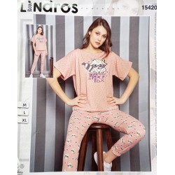 Пижама Lindros женская трикотаж 3 шт (M-XL) HR1810_140315