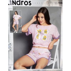 Пижама Lindros женская трикотаж 3 шт (M-XL) HR1810_140319