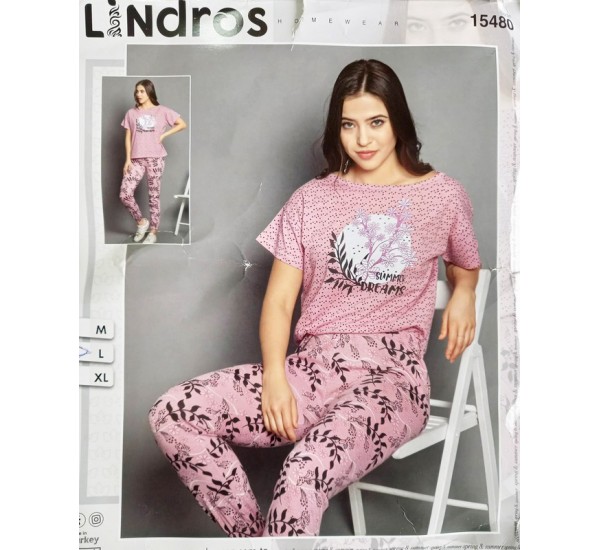 Піжама Lindros жіноча трикотаж 3 шт (M-XL) HR1810_140308