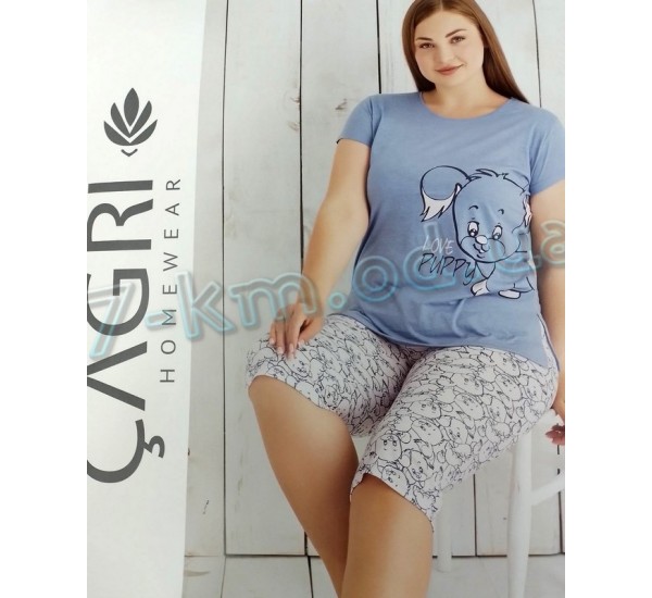 Піжама Gagri жіноча (батал) HR1810_201288 трикотаж 4 шт (2XL-5XL)