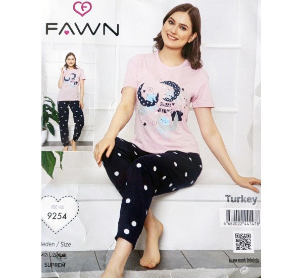 Пижама FAWN женская 3 шт (M-XL) трикотаж HR1810_250310