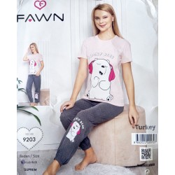 Пижама FAWN женская 3 шт (M-XL) трикотаж HR1810_250312
