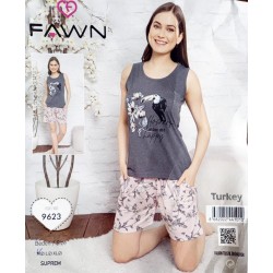 Пижама FAWN женская 3 шт (M-XL) трикотаж HR1810_250317