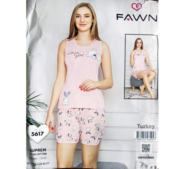 Пижама FAWN женская 3 шт (M-XL) трикотаж HR1810_250318