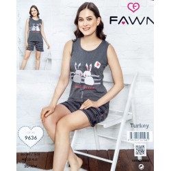 Пижама FAWN женская 3 шт (M-XL) трикотаж HR1810_250319