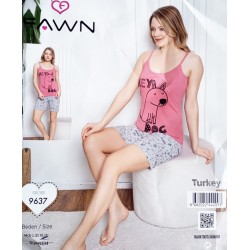 Пижама FAWN женская 3 шт (M-XL) трикотаж HR1810_250321