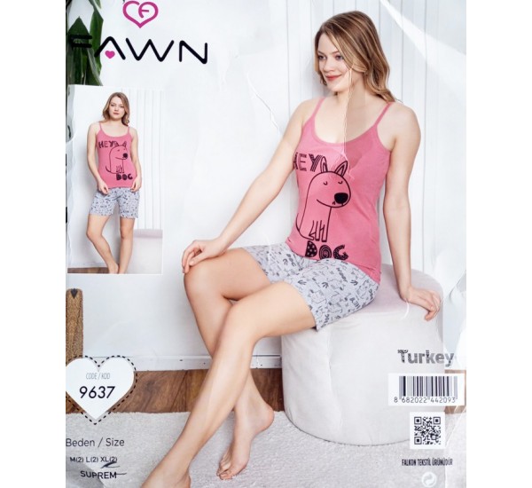 Пижама FAWN женская 3 шт (M-XL) трикотаж HR1810_250321