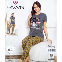Пижама FAWN женская 3 шт (M-XL) трикотаж HR1810_250303