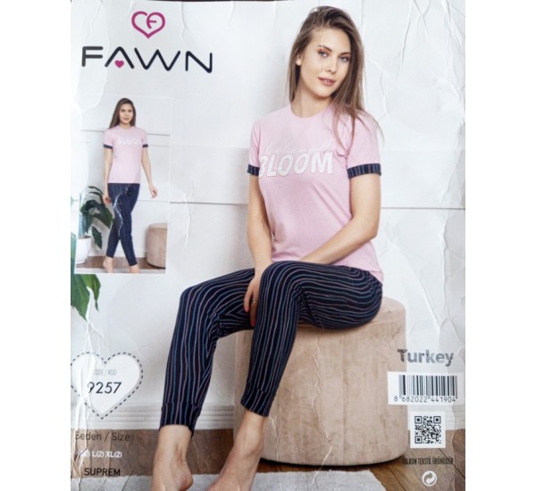 Пижама FAWN женская 3 шт (M-XL) трикотаж HR1810_250309