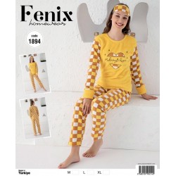 Піжама жіноча "FENIX" махра/фліс 3 шт (M-XL) HR1810_1894