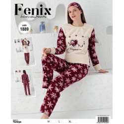 Пижама женская "FENIX" махра/флис 3 шт (M-XL) HR1810_1889