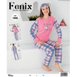 Пижама женская "FENIX" махра/флис 3 шт (M-XL) HR1810_1896