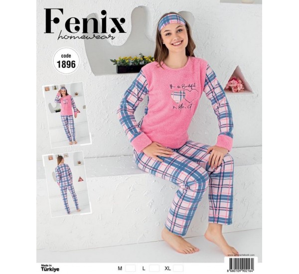 Піжама жіноча "FENIX" махра/фліс 3 шт (M-XL) HR1810_1896