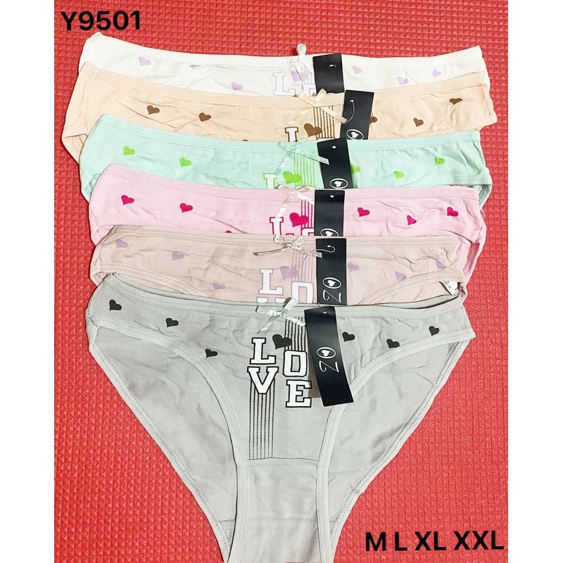 Трусы женские Y9501 коттон 12 шт (M-2XL)