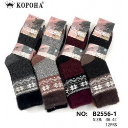 Шкарпетки жіночі 12 шт (36-42 р) вовна KiE_B2556-1