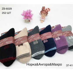 Шкарпетки жіночі 12 шт (37-41 р) махра/ангора KiE_ZB-6029