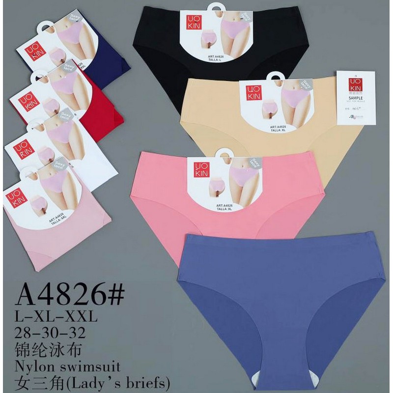 Трусы женские KiE_A4826 нейлон 12 шт (1-2XL)
