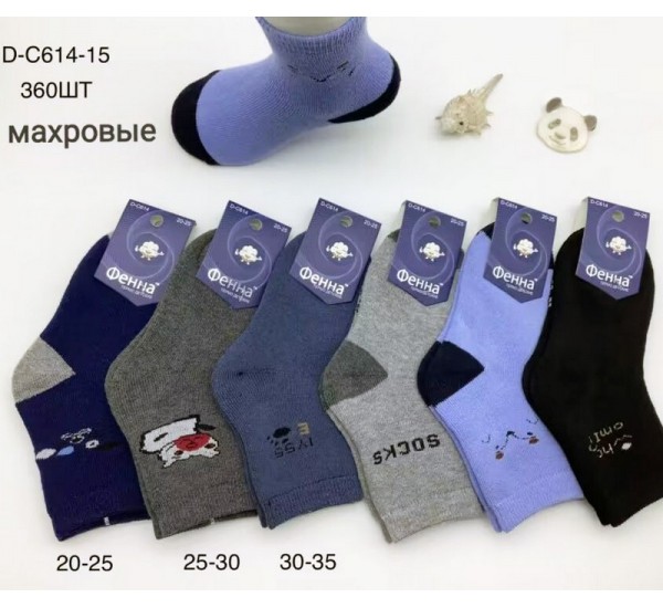 Шкарпетки для хлопчиків 12 шт (20-35 р) махра KiE_C614-15
