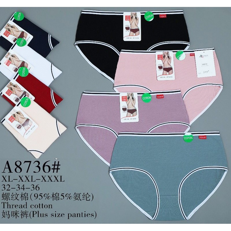 Трусы женские 12 шт (1-3XL) коттон KiE_A8736