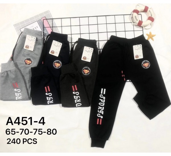 Спортивные штаны для мальчиков A451-4 коттон 6 шт (65-80 см) KiE_140337
