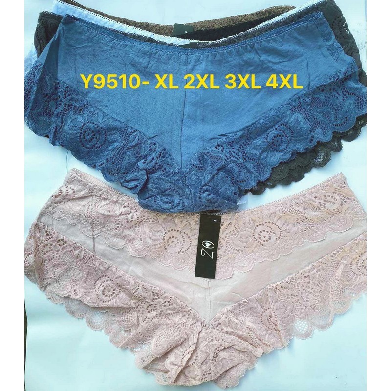 Трусы женские Y9510 коттон 12 шт (1-4XL) KiE_140307
