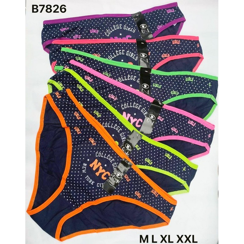 Трусы женские B7826 коттон 12 шт (M-2XL) KiE_150324