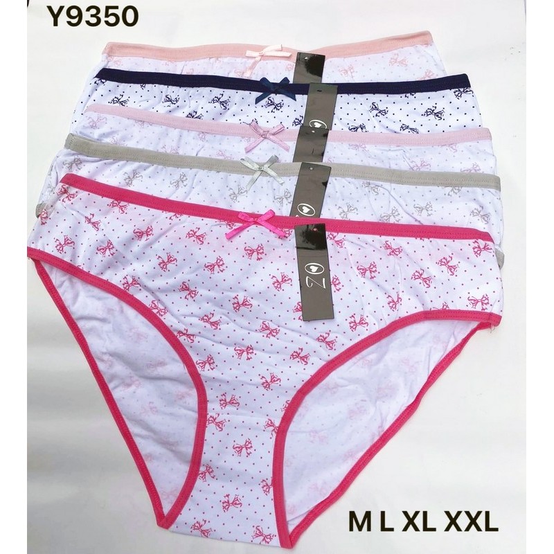 Трусы женские Y9350 коттон 12 шт (M-2XL) KiE_150307