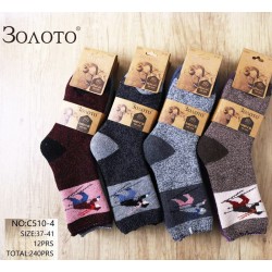 Шкарпетки жіночі KiE_C510-4 вовна 12 шт (37-41 р)