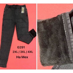 Джегінси жіночі 6 шт (2-4XL) джинс/хутро KiE_G291