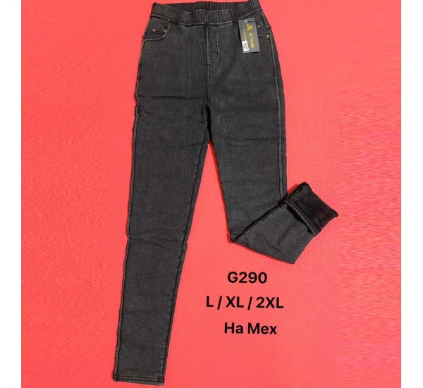 Джегінси жіночі 6 шт (L-2XL) джинс/хутро KiE_G290