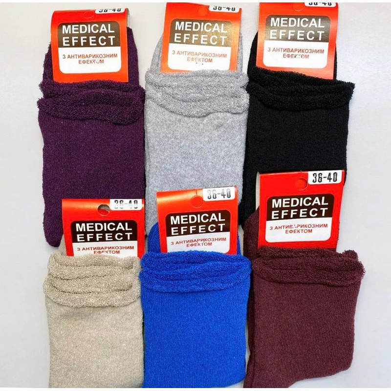 Носки женские 12 шт (36-40 р) махра KiE_190969