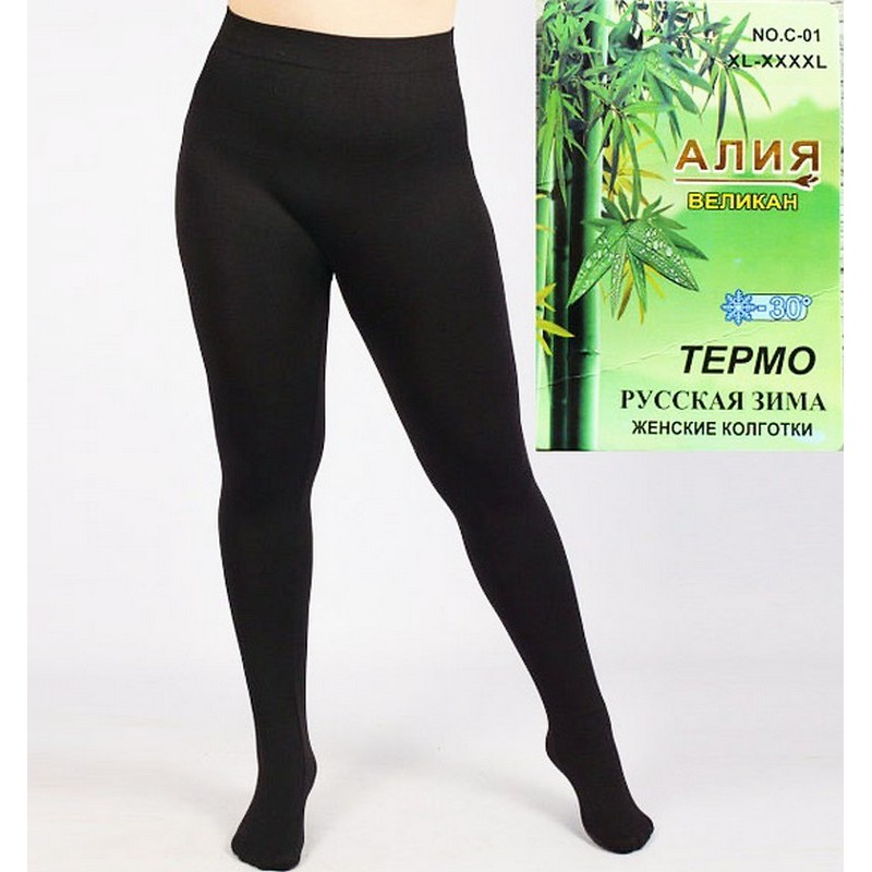 Колготы женские 6 шт (L-4XL) флис KiE_C-01