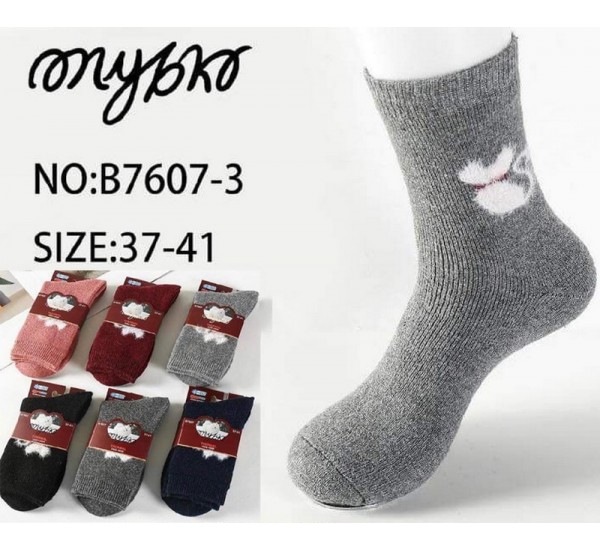 Шкарпетки жіночі 12 шт (37-41 р) ангора/махра KiE_B7607-3