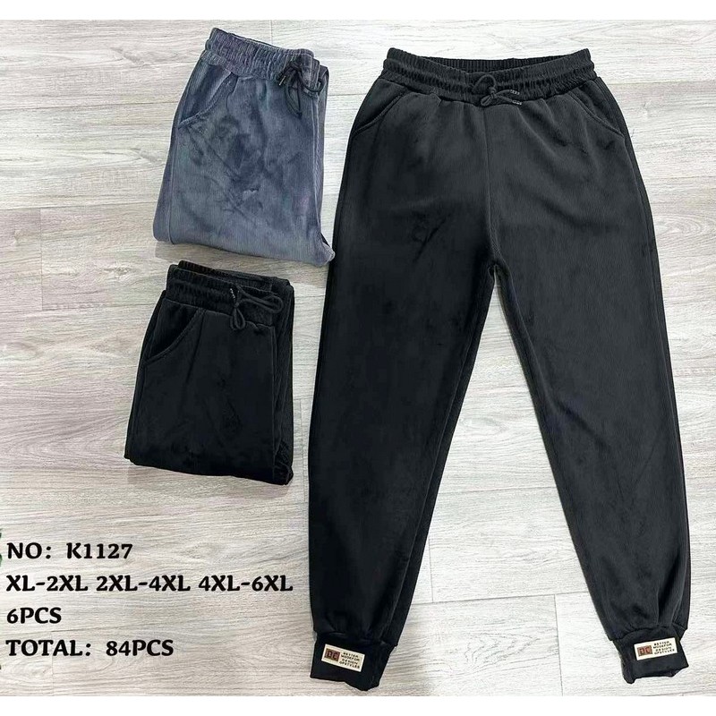 Спорт штаны женские вельвет 6 шт (1-6XL) KiE_K1127