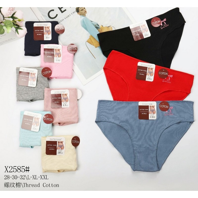 Трусы женские 12 шт (L-2XL) коттон KiE_X2585